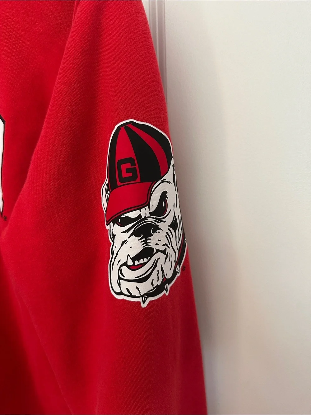 Nike Men’s Georgia Pullover Hoodie with Sleeve Logo Red S